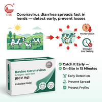 Test rapide de l'antigène du coronavirus bovin (BCV Ag) – Kit de diagnostic vétérinaire à l'or colloïdal – Résultat en 15 minutes – Utilisation sur site