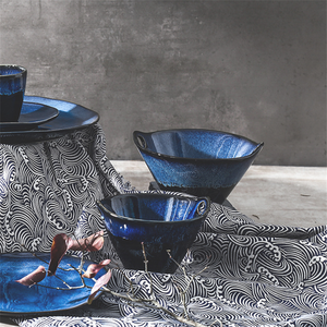 Bộ Đồ Ăn Cổ Nhật Bản Gốm Màu Xanh Ramen Bowls Với Đũa - Product Image 6