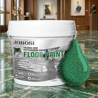 Pintura Epóxica Autonivelante para Pisos con Arena de Color (Verde Brillante, 1 Galón Cubre 40-50 Pies Cuadrados), Resistente al Agua