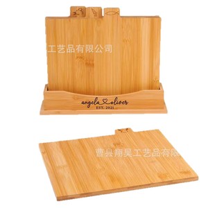 Bamboo Cutting Board With Storage Rack Rectangle <b>Wooden</b> Multifunction Kitchen Fruit Vegetable Baby Food Chopping <b>Block</b> - Product Image 5