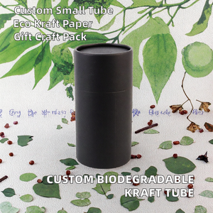Black Cylinder Paper Tube <b>Box</b> for Cosmetic Use Recyclable Duplex Board Uncoated - Product Image 2