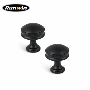 OEM Factory <strong>Matt</strong> <strong>Black</strong> Aluminum Alloy Modern Drawer Cabinet Cylindrical <strong>Knob</strong> Easy Installation <strong>Pull</strong> Furniture Kitchen Bedroom - Product Image 1