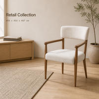 Fauteuil de salle à manger contemporain rembourré en bois avec dossier et design stable pour usage domestique et hôtelier, marque OEM/ODM