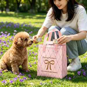 Bolsa Térmica Aislante Personalizada de Tela No Tejida para Entrega de Alimentos Congelados para Perros, Bolsa Refrigerante para Comida Fresca para Mascotas con Sellado Adhesivo - Product Image 1