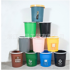ถังขยะทรงกลมสีเขียว 10-12 ลิตร พร้อมห่วงกด ใช้ได้ทั้งภายในและภายนอกอาคาร วัสดุ PP ทนทาน - Product Image 2