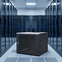 Rak Server Kotak Pusat Data Kecil 19 Inch Murah Kedap Suara Open Frame 4u 6u 9u 12u 15u Kabinet Jaringan Dinding untuk Dijual