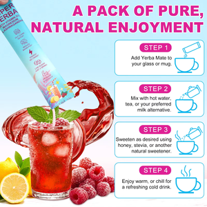 Apoya <span class=keywords><strong>la</strong></span> salud digestiva y mejora <span class=keywords><strong>la</strong></span> claridad mental Kit de <span class=keywords><strong>yerba</strong></span> mate para adultos con gestión de energía Polvo de té instantáneo - Product Image 4