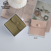 Pochette à bijoux à bouton pression, pochette à bijoux en microfibre, pochette cadeau personnalisée pour bijoux, pochette en microfibre pour bague, collier, bracelet