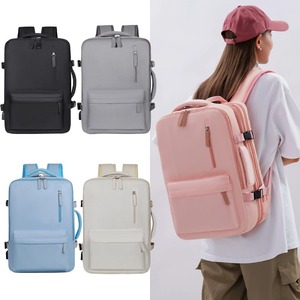 High-End Dual-Sided Waterproof Laptop Backpack PU Polyester Bag Zipper Cross-Border Fashion for Men Women's - Product Image 2