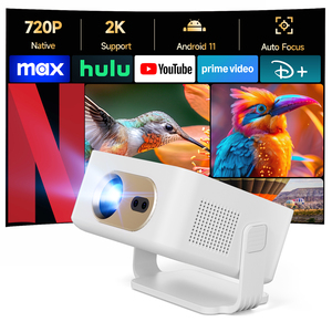 Proyector Compacto y Ligero 720P HY300 GT 400 ANSI Auto con Sistema Operativo Google TV, WiFi, BT5.0, Altavoces Estéreo Integrados, Portátil - Product Image 1