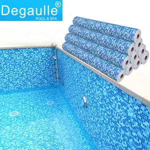 Hot Sell UV-resistant 1.2/1.5mm Blue Mosaic Color Pvc Swimming Pool Floor Vinyl Liner