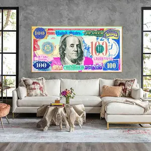 100 Dollar Old Money Fashion Canvas Graffiti Aesthetic Poster Abstract Decor Painting Picture 100 Dollar Wall Art