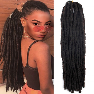 Chị Em Khóa Afro Crochet Bím Tóc Màu 20 Inch Blonde Brown Bug Tổng Hợp Tóc Cho Phụ Nữ Faux Locs Crochet Tóc - Product Image 1
