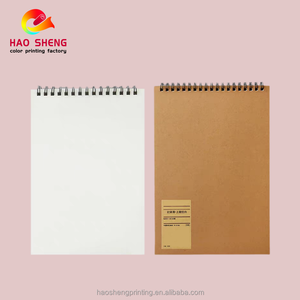 Tùy chỉnh in logo kraft giấy trường xoắn ốc ràng buộc máy tính xách tay Nhật ký nhỏ với Đồng bằng trang - Product Image 4