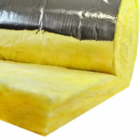 Isolation de tapis de rouleau de laine de verre de valeur R de conduit de CVC avec la feuille d'aluminium