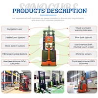 Robot AGV Sinocube para Almacenes, Transpaleta Móvil, Carro de Transferencia de Palés, Apilador Automático de Palés, Montacargas
