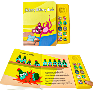 Fabricación personalizada <span class=keywords><strong>para</strong></span> niños Módulo de <span class=keywords><strong>libro</strong></span> de <span class=keywords><strong>audio</strong></span> Libros de tablero de aprendizaje temprano con botones de <span class=keywords><strong>libro</strong></span> de sonido Empuje de botones múltiples - Product Image 1