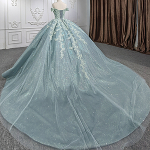 Robe de soirée élégante pour femmes, à manches courtes, avec broderies de paillettes, style robe de bal, tendance, 9953 - Product Image 4