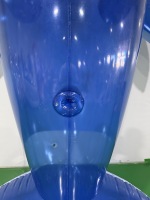 Juguete Inflable de Vinilo PVC Suave con Forma de Animal, Orca Azul Transparente y Ballena Inflable SPH con 2 Asas