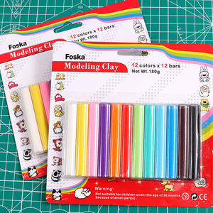 FOSKA 100% tepung berbasis tidak beracun dan aman, aneka warna tidak kering pemodelan tanah liat untuk pendidikan dan menyenangkan - Product Image 6