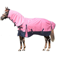 Housse d'hiver pour cheval confortable et réfléchissante, détachable, imperméable, respirante, pour course, couverture de sortie, col personnalisable