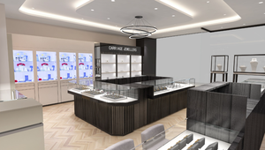 <span class=keywords><strong>Vitrine</strong></span> de présentation de bijoux en or et diamants de style royal moderne, <span class=keywords><strong>vitrine</strong></span> ronde en verre avec pieds - Product Image 3