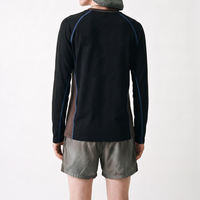 T-shirt de sport à manches longues H-Line color block, manches raglan, haut d'extérieur, nouvelle collection automne pour la randonnée – Vente chaude directe usine