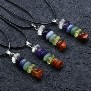 Pendentifs en perles et pierres pour chakra, pièces, <span class=keywords><strong>pendentif</strong></span> irrégulier à personnaliser, vente directe d'usine - Product Image 4