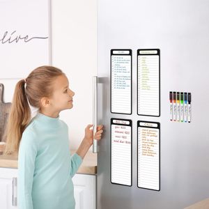 Liste de courses magnétique verticale pour réfrigérateur, effaçable à sec, liste de choses à faire, planificateur de factures et de tâches pour l'organisation familiale, fourniture d'usine - Product Image 1