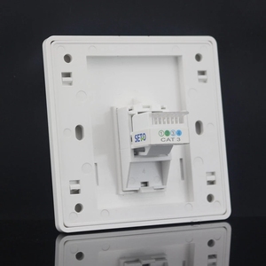 1 Port CAT5e <span class=keywords><strong>RJ45</strong></span> Façade Wallplate Mur LAN Keystones Jack Simple, <span class=keywords><strong>Double</strong></span>, 1 PORT Cat5e Façade - Product Image 6
