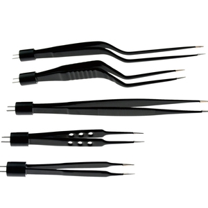 Pinza bipolare a baionetta forcipe bipolare AHA Nylon nero rivestito antiaderente L: punta 20cm 1mm - Product Image 5