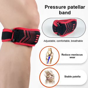 Attelle de Genou Ajustable en Éponge avec Sangle Rotulienne, Stabilisateur de Tendon Léger Antidérapant, Soulagement de la Douleur, à Ressort, Unisexe, pour l'Extérieur - Product Image 4