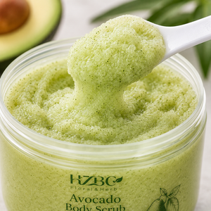 Gommage corporel à l'avocat HZBC en gros, exfoliant nourrissant en profondeur pour peaux sèches, riche en vitamines A, C, E, lisse les zones rugueuses - Product Image 5