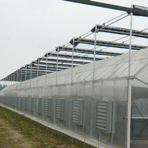 Multi span casa verde marcos de acero galvanizado con sistema de refrigeración para el cultivo de caracoles - Product Image 1
