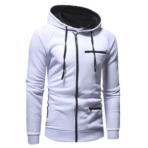 Sudadera con capucha de invierno para hombre con estampado bordado personalizado 100% algodón polar con cremallera informal en blanco bolsillo de alta calidad 2023 - Product Image 1