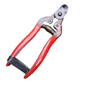 Ciseaux d'élagage Tokunosuke, manche en plastique rouge, tête incurvée, outil d'élagage en acier inoxydable pour raisin, tomate, fleur, 5-10 mm - Product Image 1