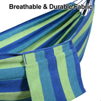 Hamac sur pied pour patio, portable et pliable, avec support en métal, capacité de charge 200 kg, brevet en instance, bleu-vert Fortune Land