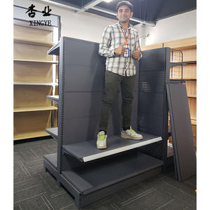 कारखाने कस्टम आकार रंग काले गोंडोला प्रदर्शन किराने का रैक सुपरमार्केट गोंडोला खुदरा स्टोर के लिए आश्रय - Product Image 2