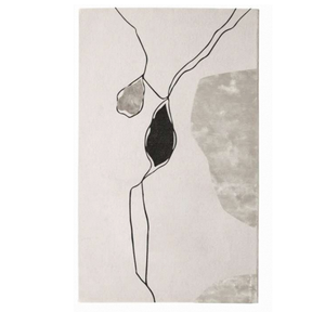 Tapis moderne abstrait à lignes tuftées à la main pour salon, chambre à coucher, décoration intérieure, taille personnalisée, revêtement de sol antidérapant - Product Image 5