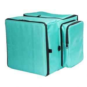 Hot sell Portable Insulated Picnic Cooler Bag in Teal with Zippered Compartments for Outdoor Use - Product Image 1