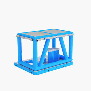 Portable Party Bar Water House Dock Plate-forme <span class=keywords><strong>de</strong></span> bain gonflable Cabana Island <span class=keywords><strong>avec</strong></span> tente - Product Image 2