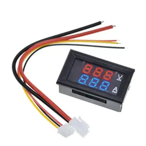 Dc 0-100V 10A kỹ thuật số vôn kế Ampe kế hiển thị kép Điện áp Detector hiện tại Meter Bảng điều chỉnh Amp Volt đo 0.28 "Red Blue LED