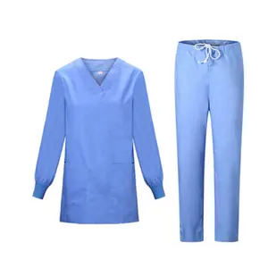Uniformes de Hospital con logotipo personalizado para mujer, ropa de enfermera, conjuntos de Top de uniforme de enfermera, color azul y verde, novedad de 2023