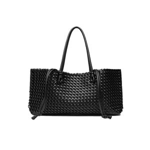 Nouvel Arrivage Tendance : Sac Fourre-Tout en PU Tressé pour le Quotidien, Grande Capacité, Style Polyvalent, Sacs Mère-Enfant Été-Automne - Product Image 5