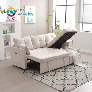 Divano Componibile Modulare a Forma Quadrata Convertibile con Chaise Longue Reversibile <span class=keywords><strong>e</strong></span> Sedute con Vano Portaoggetti per Appartamenti <span class=keywords><strong>e</strong></span> Palestre - Product Image 3
