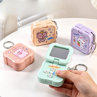 Porte-clés Jeu de Mémoire 3-en-1 avec Miroir de Maquillage Intégré, Lampe Pliable et Sac de Rangement pour Jeu d'Entraînement à la Mémoire