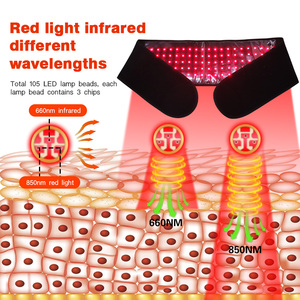 Có thể sạc lại pin sưởi ấm hồng ngoại LED Red Light Therapy Belt cho eo bụng Pain Relief - Product Image 4