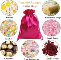 Pochette en satin doux recyclable de haute qualité avec cordon de serrage, sac de rangement anti-plis pour perruques, vêtements de nuit, vêtements, emballage cadeau promotionnel