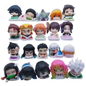 Set de 3 Figuras de Anime de 3-5 cm de Kimetsu No Yaiba, Nezuko, Tanjirou y Daki, Versión Q para Dormir, Figuras GK - Product Image 1