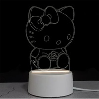 Illusion 3d Décor Acrylique Lumières Anime Lamparas Acrylique Table Bureau Base Led Noël Lampe Chambre Acrylique Led Base 3d Veilleuse